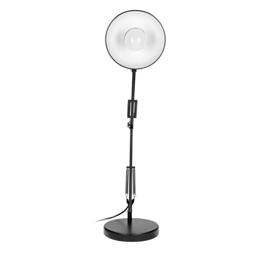 DEON desk lamp, 10W, E27, high, steel, black
